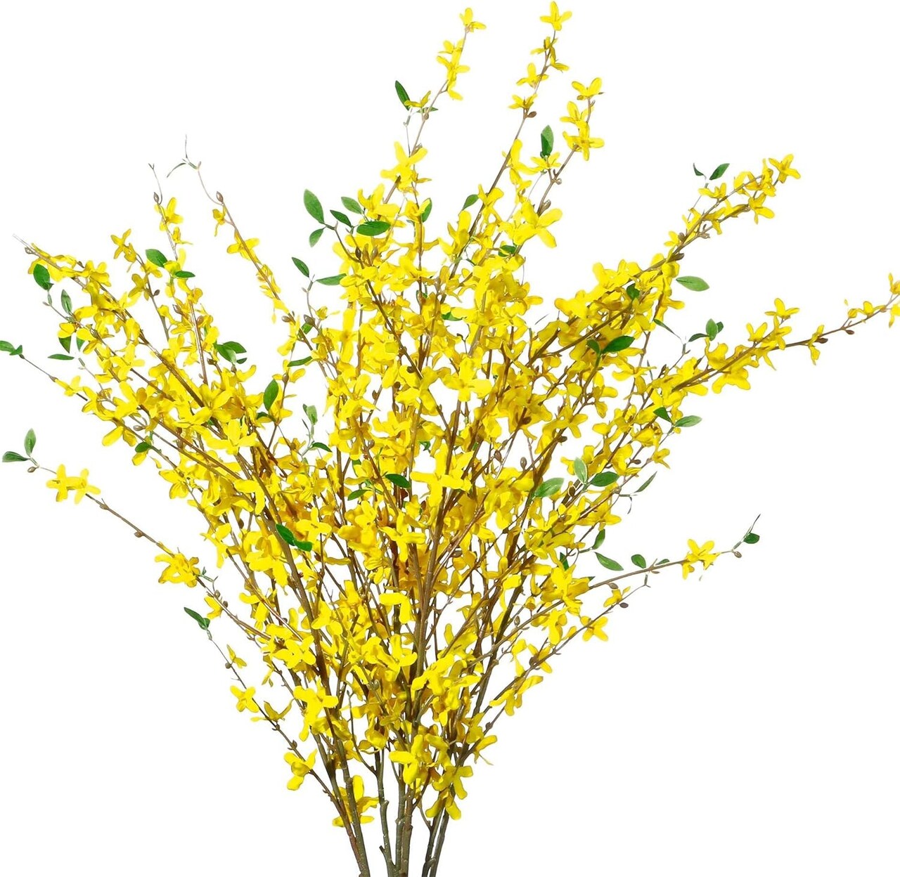 Fake Forsythia Stems Artificial Orchids Flowers 4 Pcs Fake Forsythia Branches